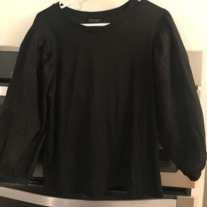 TopShop Black Bell Sleeve Top